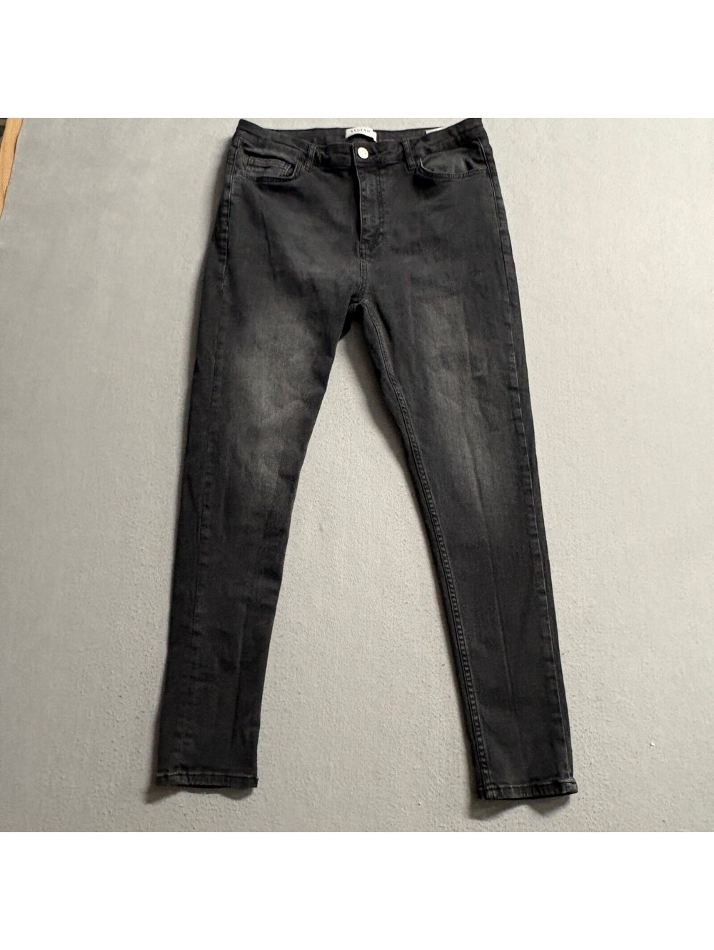Legend London Women Skinny Jeans Size 34 Black Denim Lycra Stretch